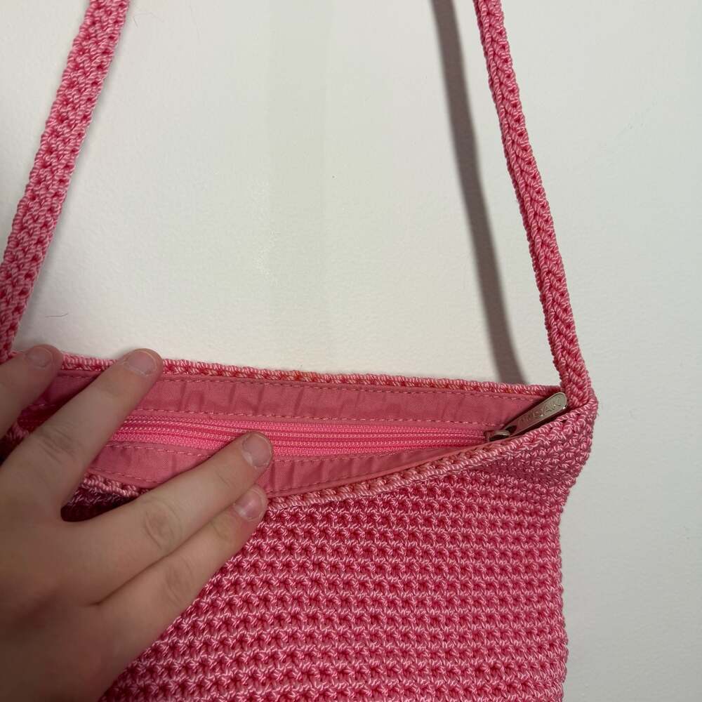 The Sak Pink Crochet Mini Shoulder Bag Y2K Boho Fairy-core - Picture 4 of 6
